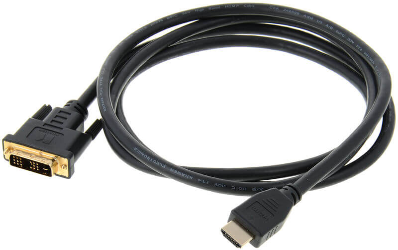 Cable de HDMI a DVI macho/macho de  1.80 m